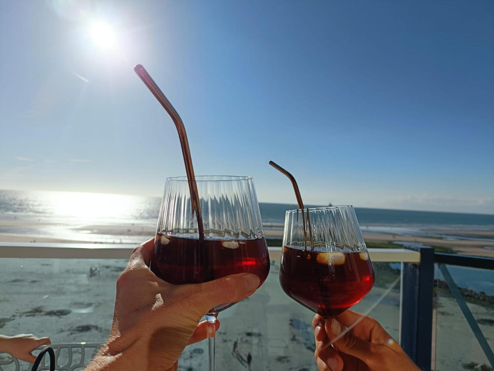 La Terrasse Du Grand Bleu A Wimereux Esterno foto